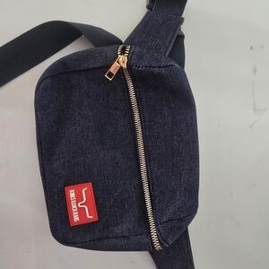 Kimes Ranch Dark Blue Denim Crossbody Bag